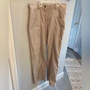 Molly Green Corduroy cream High-Waisted Wide Leg Pants size Large